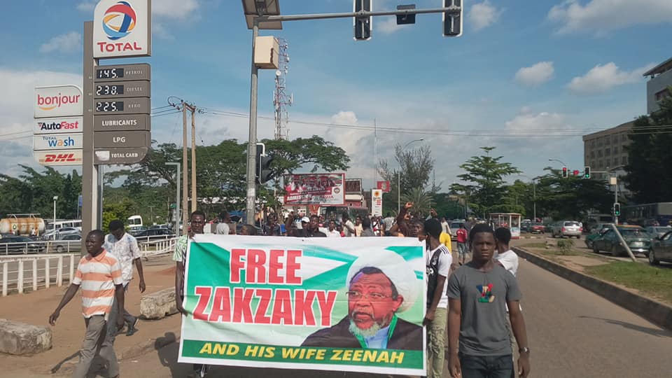 free zakzaky protest in abuja on thurs 17th of oct 2019 